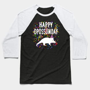 Happy Opossum Opossumday animal gang motif pet Baseball T-Shirt